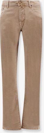 Jacob Cohen Pantalone regular slim fit in cotone con patch posteriore in cavallino - JACOB COHEN - gender_Man