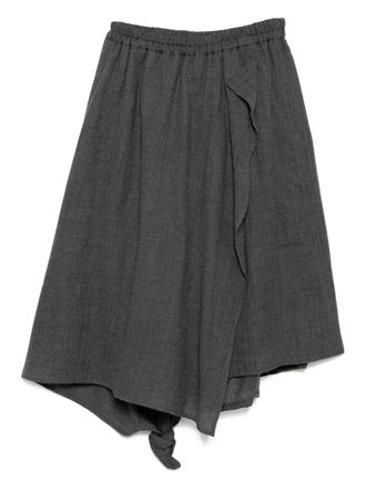 Yohji Yamamoto Gedrapeerde broek - Grijs