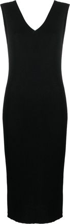 Moncler knitted midi dress - women - Viscose/Polyamide - M - Black