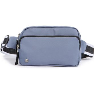 Zella Double Zip Belt Bag in Blue Indigo-Stripe at Nordstrom Rack