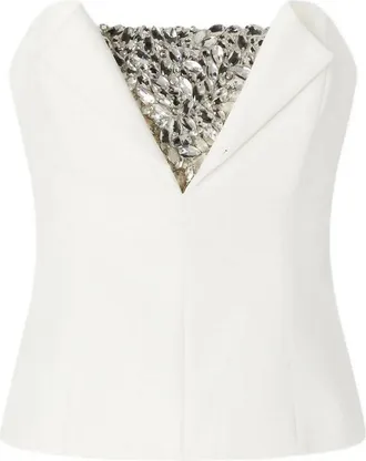 Genny Bustier Top With Rhinestones