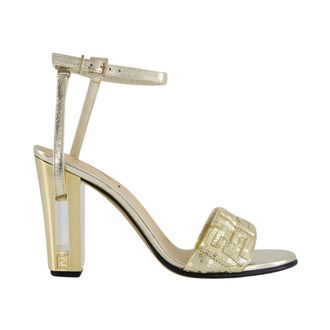 Fendi Gold Sequin High-Heeled Sandals
