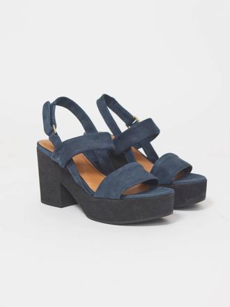 Coclico Womens Blondie Heeled Sandal In Navy/black