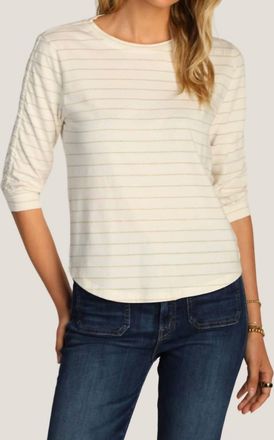 Dylan Julia Stripe Knit In White