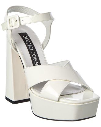 Sergio Rossi Alicia 90 Patent Platform Sandal