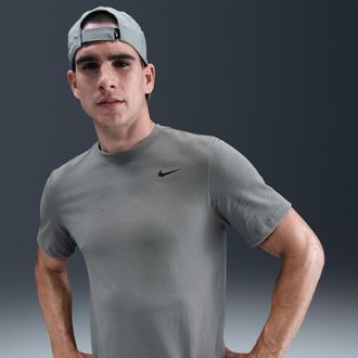Nike Mens Dri-FIT Fitness T-Shirt in Grey | AR6029-084