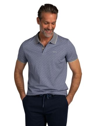 N-Z-A- NEW ZEALAND AUCKLAND Polo New Zealand blauw korte mouw normale fit
