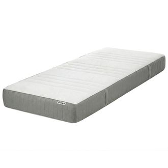 Beliani Beliani - Colch&oacute;n De Espuma Viscoel&aacute;stica Medio Con Funda Extra&iacute;ble De Poli&eacute;ster Blanco Y Gris 90 X 200 Cm Fancy
