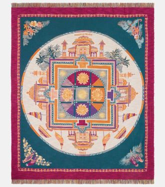 Etro Shanti embroidered cotton throw