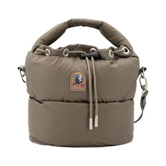 Parajumpers Tassen, Dames, Grijs, ONE Size, Waterafstotende Gewatteerde Trekkoordtas