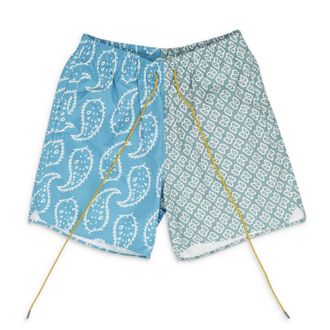 Rhude Marine / Sage Paisley Swim Trunks