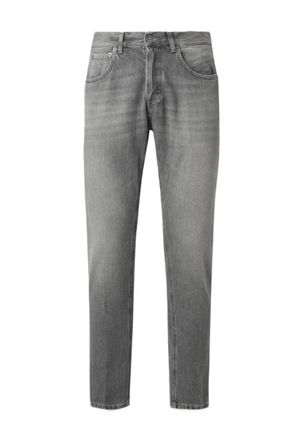Dondup Washed Grey Slim-Fit Tapered-Leg Jeans