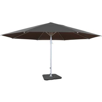Hhg Sombrilla Meran Ii, Sombrilla De Mercado Para Gastronom&iacute;a, &Oslash; 5m Palo Poli&eacute;ster/aluminio Blanco 28kg, Antracita Con Soporte