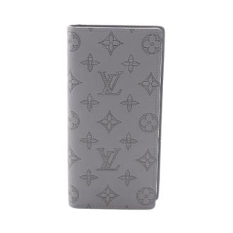 Louis Vuitton Pre-owned Wallets, male, Gray, Size: ONE SIZE Pre-owned Portefeuille Brazza Monogram Shadow Wallet