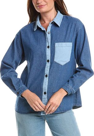 ANNA KAY Anna Kay Ellena Denim Cashmere-Blend Chemise