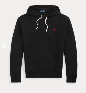 Ralph Lauren Mens Fleece Hoodie In Black