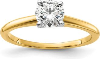 Diamond2Deal 14k Gold Lab Grown Diamond Engagement Ring 3/4Ct Clarity- VS Color- G-H