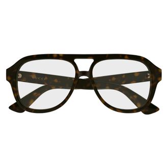 Gucci Aviator Optische Frame - unisex - Accessoires - Bruin - Maat: 55 MM