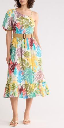 Tori Richard Pieces of Paradise Rhiannon Puff Sleeve Cotton Maxi Dress in Multi Color at Nordstrom Rack, Size Xx-Large