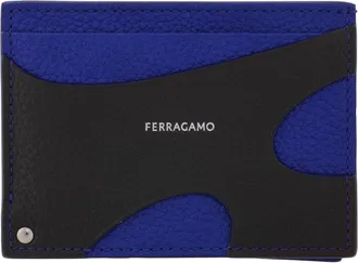 Ferragamo Cut-Out Grained Leather Card Case