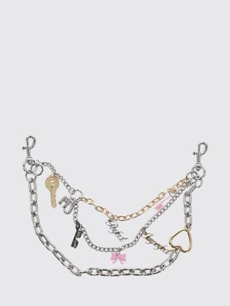 Marc Jacobs Tracolla multifili in maglia metallica grigia con charm logato