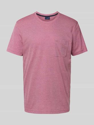 Christian Berg T-Shirt mit Brusttasche in Rose, Gr&ouml;&szlig;e XL