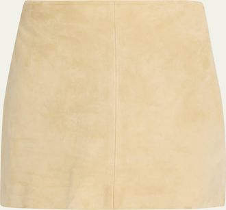 Arma Melody A-Line Suede Mini Skirt