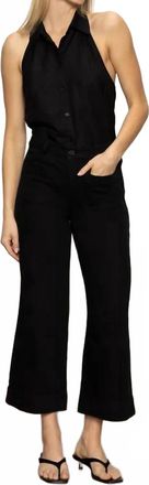 Sanctuary Soft Marine Wide Leg Standard Rise Crop Pants In Black