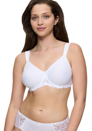 Triumph Minimizer-BH TRIUMPH Modern Finesse W01, Damen, Gr. 75, Cup C, weiss (wei&szlig;), Microtouch, Obermaterial: 65% Polyamid, 21% Elasthan, 14% Polyester, gemu