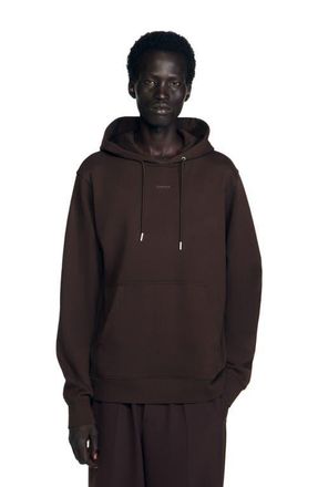 Sandro Logo hoodie in Chocolate at Nordstrom, Size Xx-Large