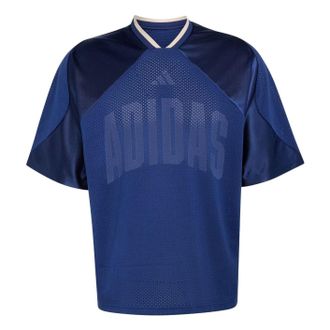 adidas Stadium Graphic Mesh T-Shirt Asia Sizing Dark Blue KR5348