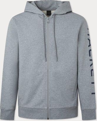 Hackett Sport Essential Sleeve Logo Full Zip Hoodie Grey
