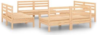 vidaXL Juego De Muebles De Jard&iacute;n 8 Pzas Madera De Pino Maciza Vidaxl