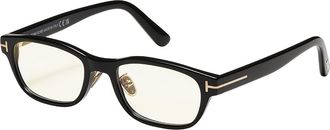 Tom Ford Blue Light Block Rectangular Ladies Eyeglasses FT6115-D-B 001 52