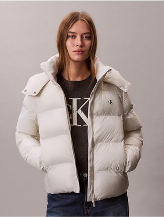 Calvin Klein Jeans Calvin Klein Womens Nylon Puffer Jacket - White - L