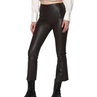 Walter Baker Luisa Leather Pant In Mocha
