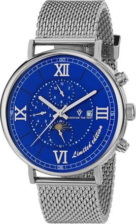Christian Van Sant Somptueuse LTD Chronograph Automatic Blue Dial Mens Watch CV1152