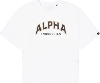 Alpha Industries T-Shirt ALPHA INDUSTRIES College T-Shirt, Herren, Gr. XXL, weiss (wei&szlig;), Obermaterial: 100% Baumwolle, Shirts T-Shirt