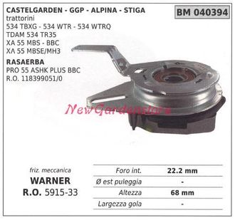 STIGA Sports Embrague Electromagn&eacute;tico Warner Cortac&eacute;sped Castelgarden Ggp Stiga 040394