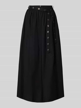 Boss Orange by Hugo Boss BOSS Orange Ausgestellter Midi-Rock aus reiner Baumwolle Modell C_VIDOL in Black, Gr&ouml;&szlig;e 44