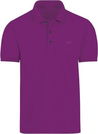 Trigema Poloshirt TRIGEMA TRIGEMA Poloshirt in Piqu&eacute;-Qualit&auml;t, Herren, Gr. S, lila (brombeer), 100% Baumwolle, Basic, Shirts Poloshirt