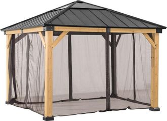 Sunjoy Direct Red Para Cenador De Madera De Cedro 336cm X 394cm