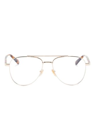 Gucci Occhiali con montatura stile pilota - Oro