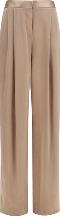 Tom Ford Womens Straight Silk Pants Desert Taupe Trousers
