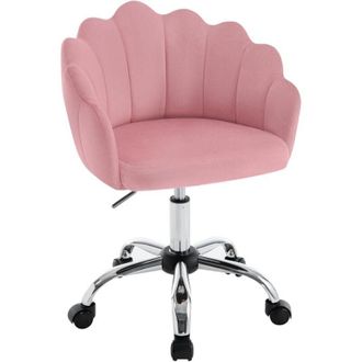 Woltu Woltu - Petal Back Scallop Chair-Pink