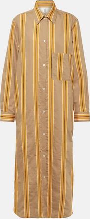 Toteme Jacquard striped cotton-blend shirt dress