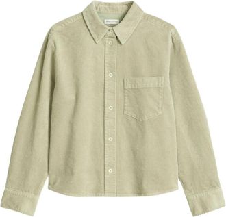 Marc O'Polo Geweven Blouse - Dames - Zomerjassen - Groen - S - Katoen - Jassen