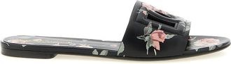 Dolce & Gabbana Black Floral Sandals