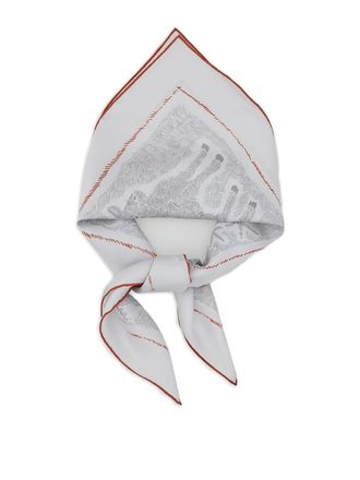 Jacquemus Le Paysan Scarf In Grey Silk
