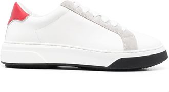 Dsquared2 panelled low-top sneakers - men - Calf Leather/Calf Leather/Calf Suede/Rubber - 45.5 - White